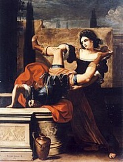 Elisabetta Sirani 📍Timoclea or Timocleia of Thebes (Ancient Greek: Τιμοκλεία) is a woman whose story is told by Plutarch in his Life of Alexander, and at greater length in his Mulierum virtutes (