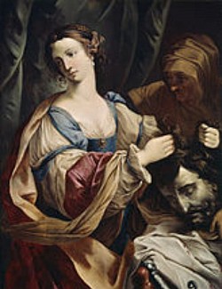 The account of the beheading of Holofernes by Judith is given in the deuterocanonical Book of Judith, and is the subject of many paintings and sculptures from the Renaissance and Baroque periods. In the story, Judith, a beautiful widow, is able to enter the tent of Holofernes because of his desire for her. Holofernes was an Assyrian general who was about to destroy Judith's home, the city of Bethulia. Overcome with drink, he passes out and is decapitated by Judith; his head is taken away in a basket (often depicted as being carried by an elderly female servant).