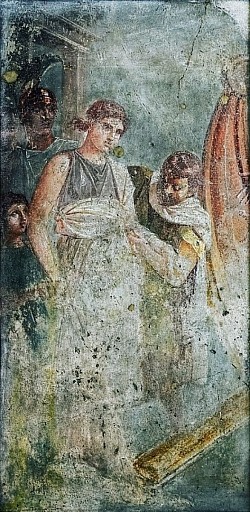 Paris, a Trojan prince, came to Sparta to claim Helen, in the guise of a supposed diplomatic mission. Before this journey, Paris had been appointed by Zeus to judge the most beautiful goddess; Hera, Athena, or Aphrodite. In order to earn his favour, Aphrodite promised Paris the most beautiful woman in the world. Swayed by Aphrodite's offer, Paris chose her as the most beautiful of the goddesses, earning the wrath of Athena and Hera.  Although Helen is sometimes depicted as being raped (i.e. abducted) by Paris, Ancient Greek sources are often elliptical and contradictory. Herodotus states that Helen was abducted, but the Cypria simply mentions that after giving Helen gifts, 