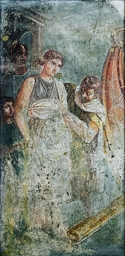 Paris, a Trojan prince, came to Sparta to claim Helen, in the guise of a supposed diplomatic mission. Before this journey, Paris had been appointed by Zeus to judge the most beautiful goddess; Hera, Athena, or Aphrodite. In order to earn his favour, Aphrodite promised Paris the most beautiful woman in the world. Swayed by Aphrodite's offer, Paris chose her as the most beautiful of the goddesses, earning the wrath of Athena and Hera.  Although Helen is sometimes depicted as being raped (i.e. abducted) by Paris, Ancient Greek sources are often elliptical and contradictory. Herodotus states that Helen was abducted, but the Cypria simply mentions that after giving Helen gifts, 