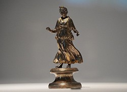 In Sabine and ancient Roman religion and myth, Luna is the divine embodiment of the Moon (Latin Lūna [ˈɫ̪uːnä]). She is often presented as the female complement of the Sun, Sol, conceived of as a god. Luna is also sometimes represented as an aspect of the Roman triple goddess (diva triformis), along with Diana and either Proserpina or Hecate. Luna is not always a distinct goddess, but sometimes rather an epithet that specializes a goddess, since both Diana and Juno are identified as moon goddesses. Varro categorized Luna and Sol among the visible gods, as distinguished from invisible gods such as Neptune, and deified mortals such as Hercules. She was one of the deities Macrobius proposed as the secret tutelary of Rome. In Imperial cult, Sol and Luna can represent the extent of Roman rule over the world, with the aim of guaranteeing peace. Luna's Greek counterpart was Selene.